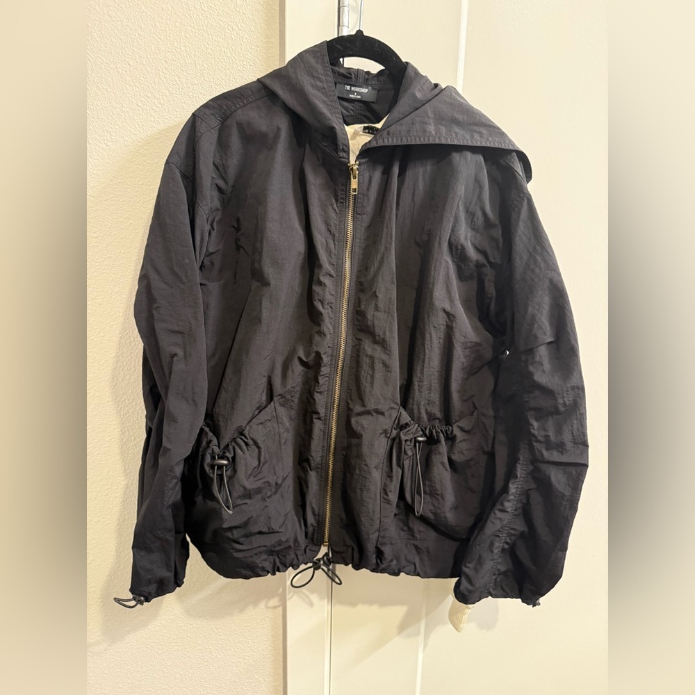 Black windbreaker jacket